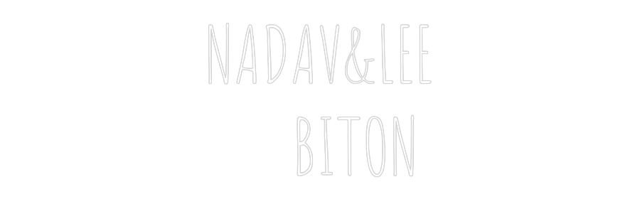 שלט מעוצב אישית NADAV&LEE
...