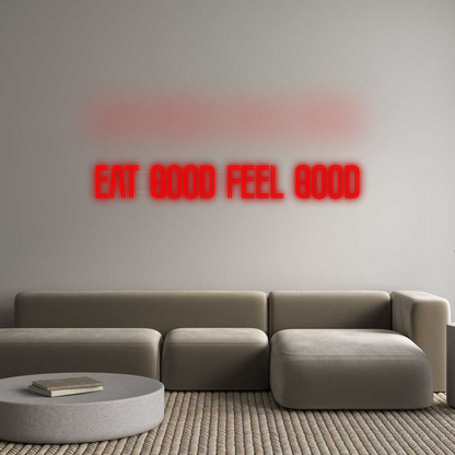 שלט מעוצב אישית EAT good FEEL...
